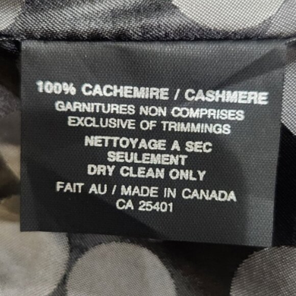 💥SHOWSTOPPER!💥VTG 100% Cashmere, Leather & Tipped Silver Fox Fur Coat in Black - Picture 13 of 14